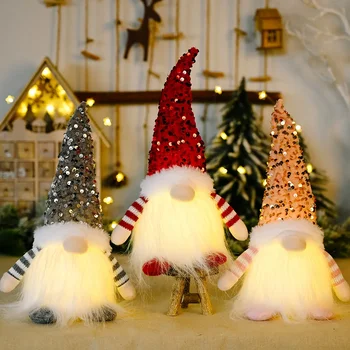 30 см Коледен Безлични Джудже на Дядо Кукла на Коледна Елха, Висящи Орнамент за Украса за Дома Висящи Подаръци, Коледна Украса 2024
