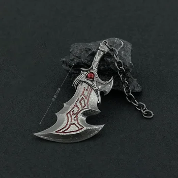 Оръжие God of War Blades of Athena Kratos 10 см Игрална Периферна Метална Модел Оръжия Самурайски Меч Ключодържатели Подаръци Играчки за Момчета