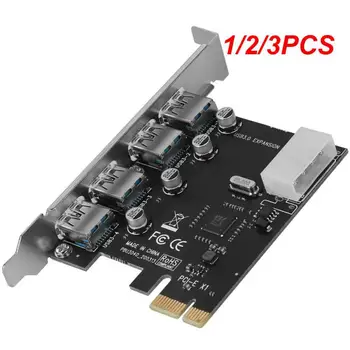 1/2/3ШТ USB Порт 3.I-e Карта за разширение PCI Express PCIe USB 3.0 Хъб Адаптер с 4-портов USB3.0 USB Контролер 3I E PCIe Express 1x