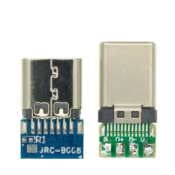 10шт USB Конектор 3.1 Type C 24-пинов конектор-конектор за запояване на проводници и кабели 24-пинов конектор за подкрепа на печатни платки