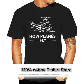 2021 Забавна тениска авиационен инженер за самолети Мъжка тениска с кръгло деколте Модни и ежедневни тениска с високо качество