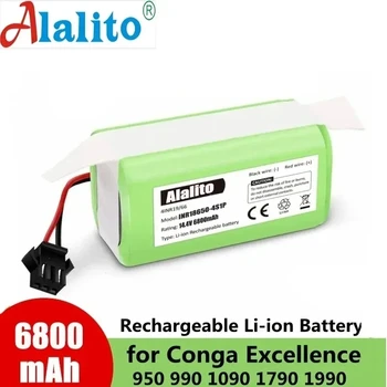 4S1P 14,4 6800 mah Литиево-йонна Батерия за Conga Excellence 990 1090 Ecovacs Deebot N79S N79 DN622 Eufy Robovac 11 11S 12 35C X500
