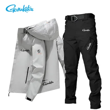 Gamakatsu 2023, Нова тенденция, Есенен комплект за риболов, Мъжки спортни панталони на открито, Свободни якета, палта за риболов