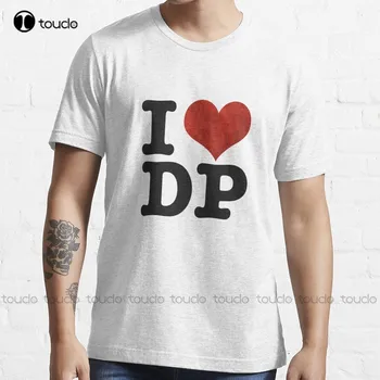 I Heart Dp Върху бяла тениска Essential, дамски суитчър на поръчка, тениска с дигитален печат за тийнейджъри, унисекс, Модни Забавно новост