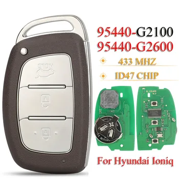 jingyuqin 95440-G2100 95440-G2600 3 Бутона Smart Remote Кола Ключодържател 433 MHZ ID47 Чип За Hyundai Ioniq 2016-2019