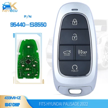 KEYECU 95440-S8550 Keyless Go Smart Remtoe Ключ 433 Mhz ID47 Чип 5 Бутон Ключодържател за Hyundai Palisade 2022 FCC ID: TQ8-F08-4F27