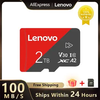 Lenovo 2 TB SD Карта с Памет, 1 TB 512 GB Micro TF/SD Карта 512 GB 256 GB A2 V30 Мини SD Карта Tarjeta De Memoria За Фотофонов В Подарък