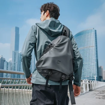 Trend дизайн Tangcool, 14-инчовата чанта през рамо за мъжете, по-голямата голям чанта през рамо, водоустойчив спортна чанта за 13-инчов преносим компютър