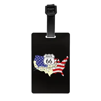 Багажная етикет по поръчка Route 66 Защита на личния живот на багажни етикети на магистралата Америка, етикети за куфари, куфар