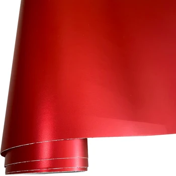 Висококачествена матирана метална филмът винил цвят на лава червен цвят, с воздухоотделяющими стикери 