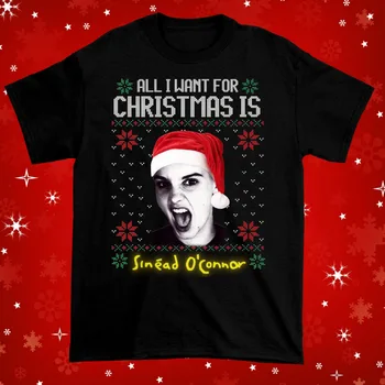 Всичко, което Искам за Коледа, Е Шинейд О ' Конър С Коледа, Черна риза FA1733 с дълги ръкави.
