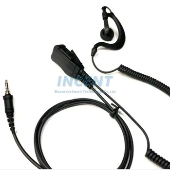 Г-образна форма Слушалка VOIONAIR, Ухото на куката слушалки с ПР и Микрофон за Преносими Радиостанции EVX-S24 HX400IS с жак 3,5 мм