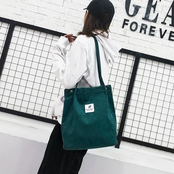 Дамски ежедневни сгъваема вельветовая чанта за пазаруване, висококачествена и екологично Множество продуктова чанта-тоут, леки чанти през рамо