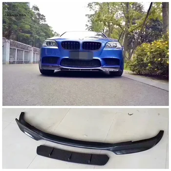 За BMW 5 серия M5 F10/F18 2014-2019 Броня от настоящето въглеродни влакна, на сплитер за предна устна, дифузер, защитно покритие за устни