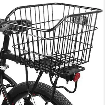Задна кошница от метална тел за велосипед без капачка, защитена от атмосферни влияния, Черна Антикоррозийное покритие