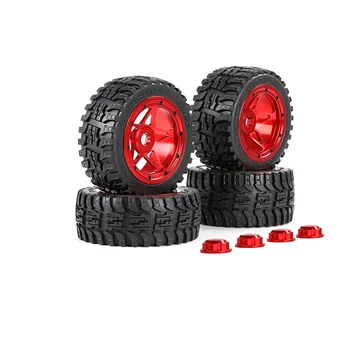 Износоустойчиви комплектни гуми с метални ступицами колела, 2 елемента за подробности 1/5 Rofun Hpi Kingmotor Rovan Baja 5b Ss