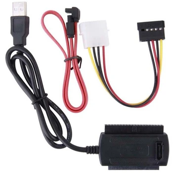 Кабел-конвертор за SATA/PATA/IDE-устройство в USB 2.0 за 2,5/3,5-инчов твърд диск, популярен по целия свят кабел-преобразувател-адаптер