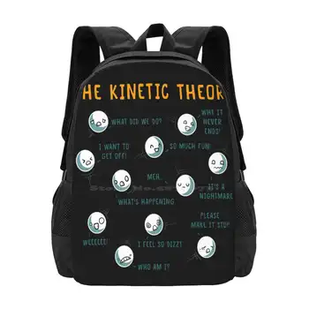 Кинетичната теория на Училищни чанти Раница за лаптоп Химия Атоми-Частици Забавно движение Теория на кинетичната енергия Любител на физиката