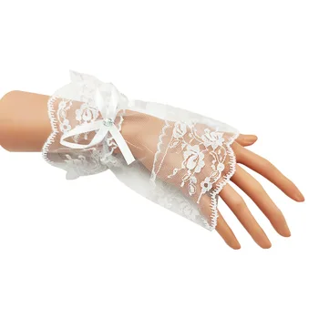 Лейси сватбена ръкавица без пръсти за жените, аксесоари за партита за момичета