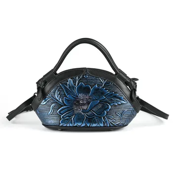 Луксозна чанта с принтом от 100% телешка кожа, дамски чанти с цветя, дизайнерска чанта през рамо за жени, портмонета за момичета, чанти-тоут от естествена кожа
