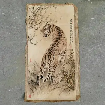 Макара за старата китайска живопис, ръчно рисувани тигър, да превъртате, да лист хартия