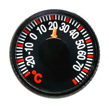 Мини пластмасови градусники кръгло сечение, с диаметър 27 мм за домашно измерване на температурата в колата на открито