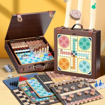 Модерен пълен набор от плоски, шах Детски пътен набор от Уникални Висококачествени шах Луксозни Професионален подарък за десктоп игри