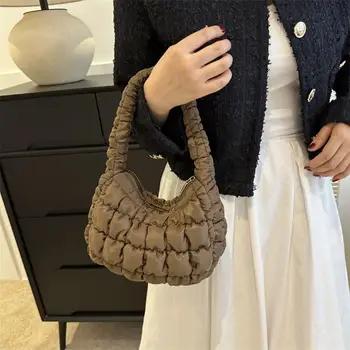 Модни лека чанта за през рамо с мехурчета, преносима сладко чанта с облак, ежедневна чанта за момичета в корейски стил