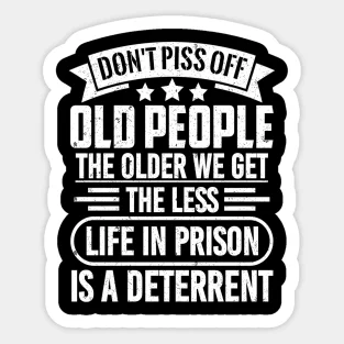 Не бесите старци, колкото повече остаряваме, толкова по-малка присъда в затвора - 5ШТ етикети за багаж, арт-стаен, анимационни детски, домашни етикети