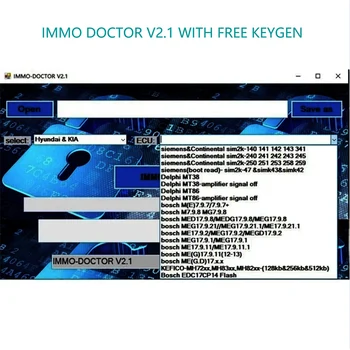 НОВА multi-марка IMMO DOCTOR V2.1 С БЕЗПЛАТЕН софтуер за премахване на файлове KEYGEN Immo Off ECU за SIM2K MT38 ME 17.9.2 17.9.8 MED17.9.8