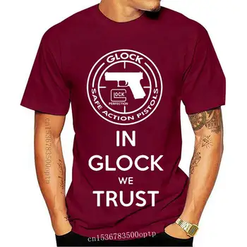 Нова тениска с логото на Глок Handgun USA, мъжки градинска ежедневни памучен тениска с кръгло деколте и къс ръкав, летни блузи, тениски