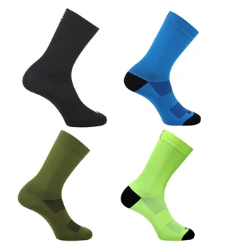 Нови компресия мъжки чорапи за джогинг, Висококачествени Дамски Чорапи, Чорапи за колоездене, Спортни баскетболни чорапи за разходки, 7 цвята