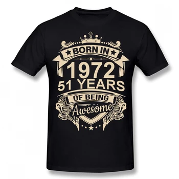 Новост, зашеметяващи тениски 1972 г., на 51 години, Зашеметяващи тениски, графична градинска облекло, Подаръци за рожден ден с къс ръкав, Лятна тениска