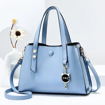 Открийте проста однотонная дамска чанта за през рамото от изкуствена кожа с голям капацитет Big Bag Дизайнерска чанта
