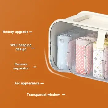 Просторен влагоустойчив, отговарят на високи кутия за съхранение на бельо, стенен шкаф за съхранение на бельо, прозрачни прахоустойчив контейнер за чорапи, сутиени