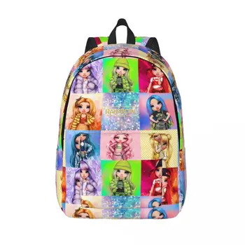 Раница Rainbow High GirlsBackpack Новост Мультяшные раници Дамски улични дишащи ученически чанти Раница на поръчка