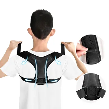Регулируема корсет за корекция на стойката на тялото, който поддържа гърба, колан, поддържащ кръста, директен коректор за мъже и жени на S-XL