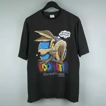Реколта тениска 1996 г. Уили E Coyote с дълги ръкави Lunatic