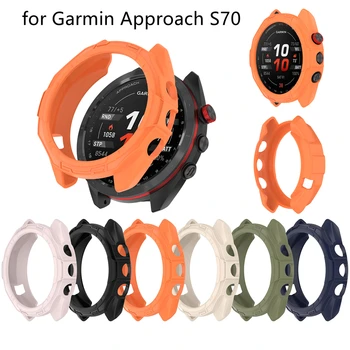 Силиконов защитен калъф за смарт часовници на Garmin Approach S70 42 мм, мек защитен калъф от TPU за Garmin Approach S70 47 мм