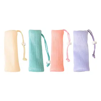 Текстилен калъф за сапун Ексфолиращ мрежест торбичка за сапун за пилинг на тялото, Баня с Душ