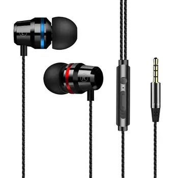 Ушите 3,5 мм, мобилни слушалки с кабел, спортни слушалки, слушалки, слушалки, микрофон, музикални слушалки за телефон Xiaomi huawei Samsung