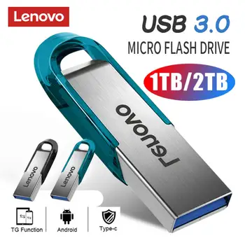 Флаш памет Lenovo ThinkPlus USB3.1 2 TB OTG Type-C Флаш памет 1tb USB-памет 512 GB Високоскоростен Метална U-диск с Голям капацитет