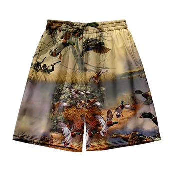 Хавайски плажни къси панталони Мъжки и дамски дрехи с 3D дигитален печат ежедневни панталони Моден тренд чифт панталони