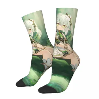 Честит Забавни Мъжки Чорапи Harajuku Nahida Genshin Impact Sock Аниме Висококачествени Дамски Чорапи Пролет Лято Есен Зима
