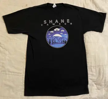 Шейн Доусън НЛО Armada Desert Черна тениска унисекс Sz S с дълъг ръкав 