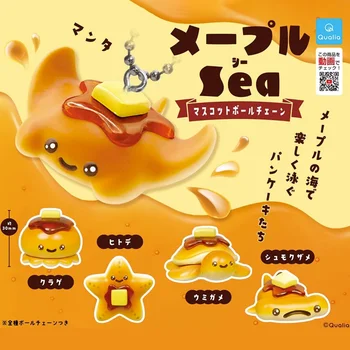 Японската оригиналната детска играчка-капсула QUALIA Gashapon Морски живот Карамелизиран Десерт с Шоколад риба-дявол Фигурки на октоподи масата украса
